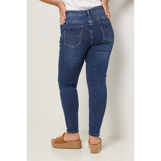 Curvy Lady Dżinsy - Slim fit - w kolorze niebieskim Curvy Lady 38 wyprzedaż Limango Polska