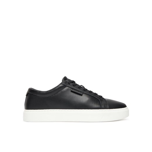 Sneakersy Calvin Klein Clean Cup Low Laceup Perf Lth HM0HM01870 Czarny ze sklepu eobuwie.pl w kategorii Buty sportowe męskie - zdjęcie 184587037