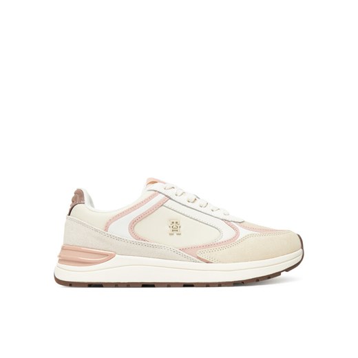 Sneakersy Tommy Hilfiger Casual Fashion Runner Mix FW0FW08693 Écru ze sklepu eobuwie.pl w kategorii Buty sportowe damskie - zdjęcie 184587117