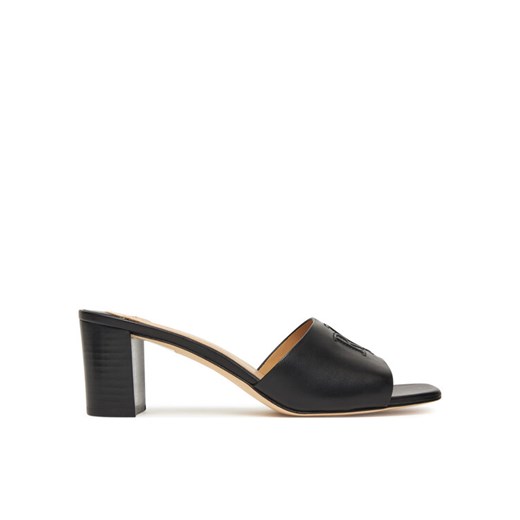 Klapki LAUREN RALPH LAUREN Everley Block-Heel 802974364001 Czarny ze sklepu eobuwie.pl w kategorii Klapki damskie - zdjęcie 184587288