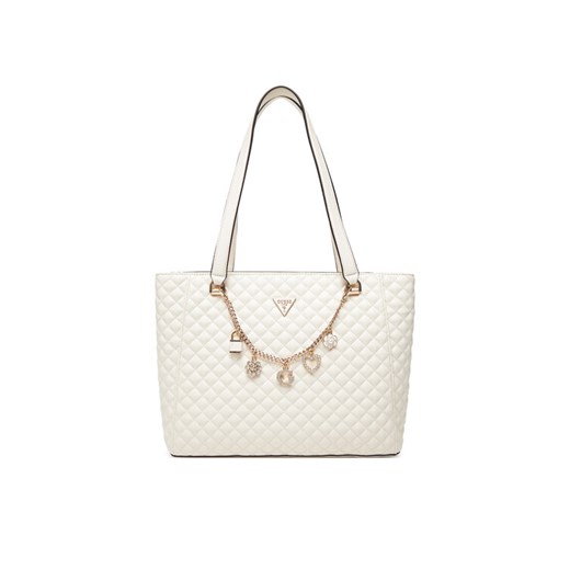 Guess Torebka Everlee HWEG86 79250 Écru ze sklepu MODIVO w kategorii Torby Shopper bag - zdjęcie 184588507