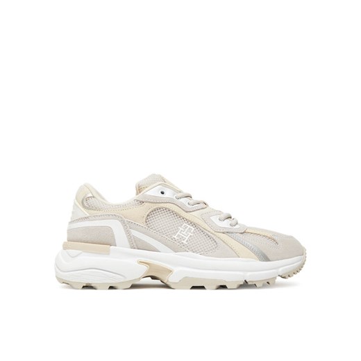 Sneakersy Tommy Hilfiger Modern Rugged Runner FW0FW08692 Beżowy ze sklepu eobuwie.pl w kategorii Buty sportowe damskie - zdjęcie 184590569