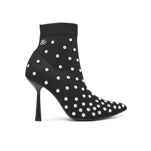Botki KARL LAGERFELD Pandara KL31367 Czarny ze sklepu eobuwie.pl w kategorii Botki - zdjęcie 184590599