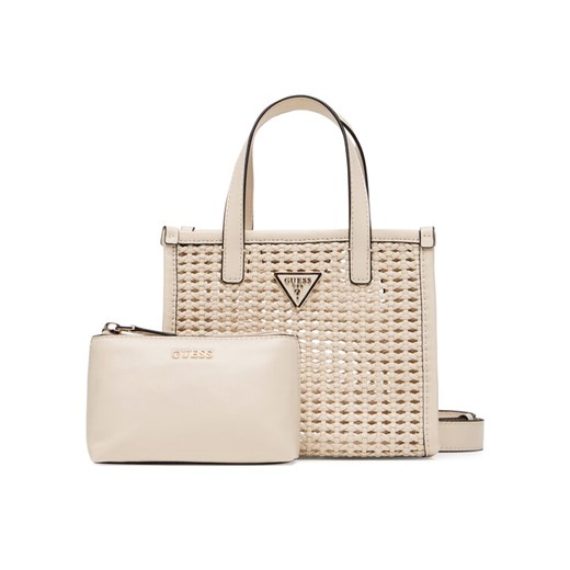 Torebka Guess Brigitta Mini HWWZ72 06770 Écru ze sklepu eobuwie.pl w kategorii Torby Shopper bag - zdjęcie 184590678
