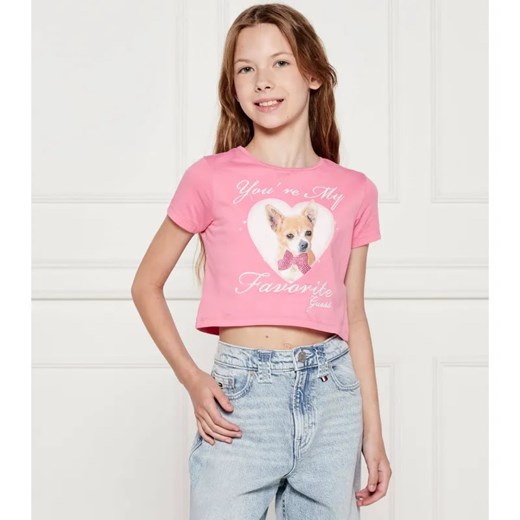 Guess T-shirt | Cropped Fit ze sklepu Gomez Fashion Store w kategorii Bluzki dziewczęce - zdjęcie 184592108