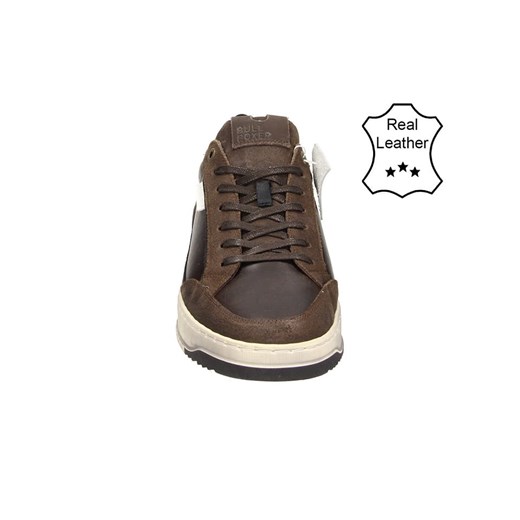 Bullboxer Skórzane sneakersy w kolorze brązowym Bullboxer 43 wyprzedaż Limango Polska