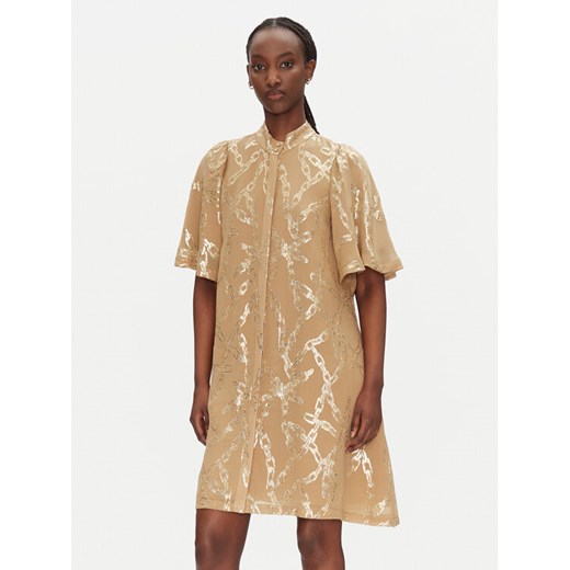 Bruuns Bazaar Sukienka koszulowa Philly BBW4552 Beżowy Loose Fit ze sklepu MODIVO w kategorii Sukienki - zdjęcie 184593915