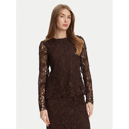Bruuns Bazaar Bluzka Sago Wini BBW4516 Czarny Slim Fit ze sklepu MODIVO w kategorii Bluzki damskie - zdjęcie 184593917