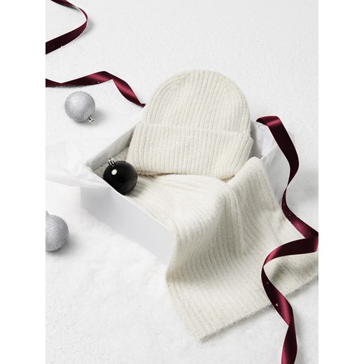 Mohito - Komin z błyszczącą nitką - kremowy ze sklepu Mohito w kategorii Szaliki i chusty damskie - zdjęcie 184594949