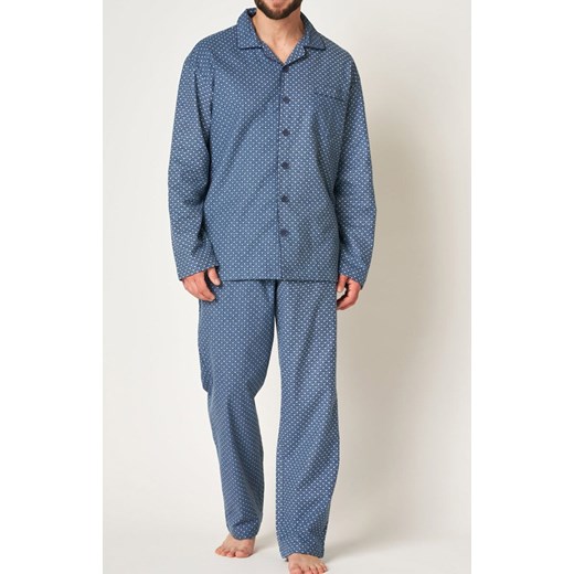 Flanelowa piżama męska MNS 503, Kolor niebieski, Rozmiar L, Key ze sklepu Intymna w kategorii Piżamy męskie - zdjęcie 184595647