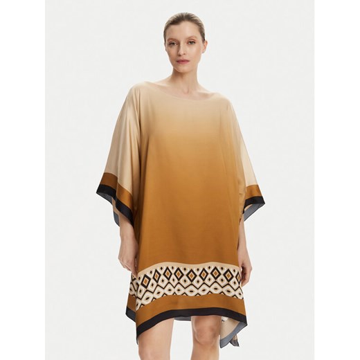 Max Mara Beachwear Pareo Canzone 2516691049600 Beżowy Relaxed Fit 00 MODIVO