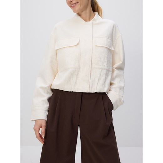 Reserved - Bawełniana kurtka bomberka - złamana biel Reserved L wyprzedaż Reserved