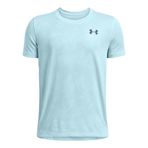 Chłopięca koszulka treningowa Under Armour UA Tech Vent Jacquard Short Sleeve - niebieska ze sklepu Sportstylestory.com w kategorii T-shirty chłopięce - zdjęcie 184596938