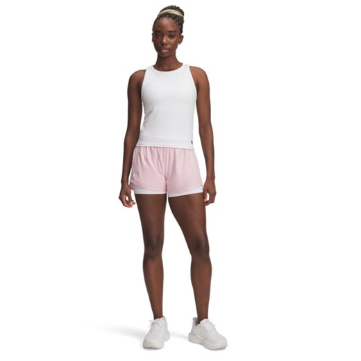 Damskie spodenki treningowe Under Armour Tech Play Up 2in1 Shorts - różowe ze sklepu Sportstylestory.com w kategorii Szorty - zdjęcie 184596978