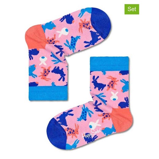 Happy Socks Skarpety (2 pary) &quot;Rabbits&quot; w kolorze Happy Socks 24-26 promocja Limango Polska