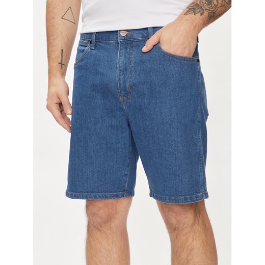 Wrangler Szorty jeansowe Frontier 112350819 Niebieski Relaxed Fit Wrangler 34 MODIVO
