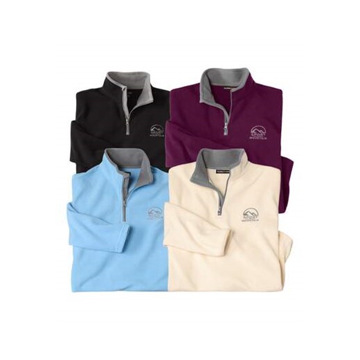 Zestaw 4 polarowych bluz Sport Mountain ze sklepu Atlas For Men w kategorii Swetry męskie - zdjęcie 184597325