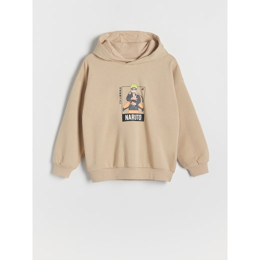 Reserved - Bluza oversize Naruto - beżowy Reserved 134 (8 lat) wyprzedaż Reserved