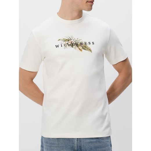 Reserved - T-shirt comfort z nadrukiem - złamana biel ze sklepu Reserved w kategorii T-shirty męskie - zdjęcie 184598069