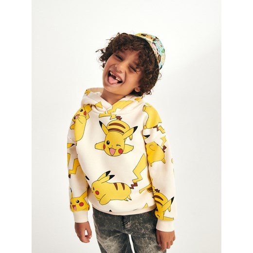 Reserved - Bluza z kapturem Pokémon - biały ze sklepu Reserved w kategorii Bluzy chłopięce - zdjęcie 184598107