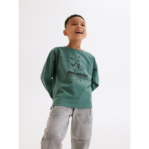 Reserved - Longsleeve oversize Pokémon - morski ze sklepu Reserved w kategorii T-shirty chłopięce - zdjęcie 184598199