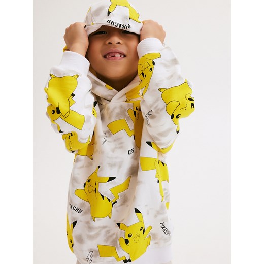 Reserved - Bluza oversize Pokémon - biały ze sklepu Reserved w kategorii Bluzy chłopięce - zdjęcie 184598227