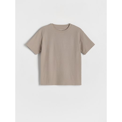 Reserved - T-shirt oversize - beżowy ze sklepu Reserved w kategorii T-shirty chłopięce - zdjęcie 184598259