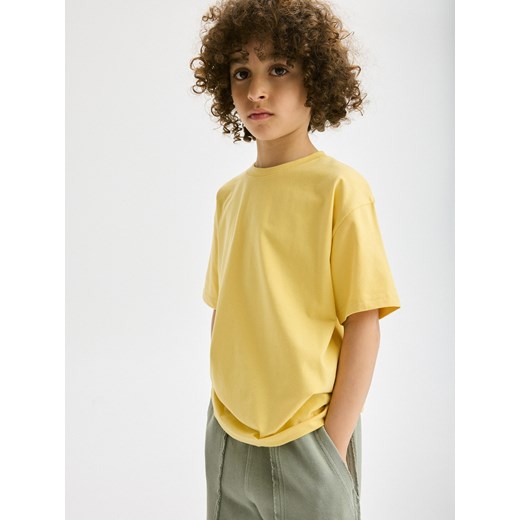 Reserved - Bawełniany t-shirt oversize - pomarańczowy ze sklepu Reserved w kategorii T-shirty chłopięce - zdjęcie 184598887