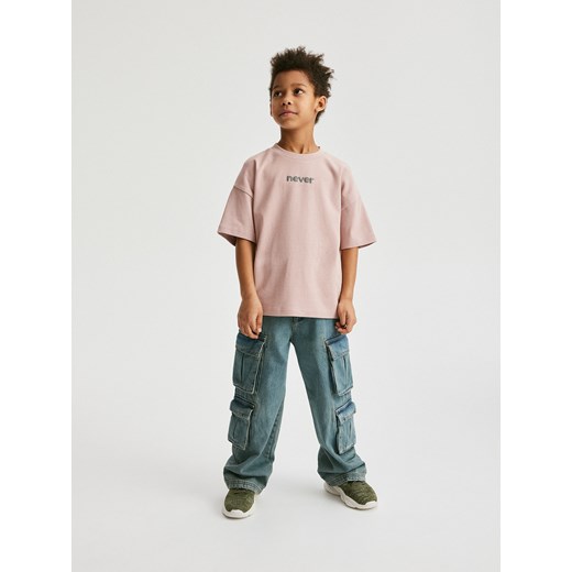 Reserved - T-shirt oversize - brudny róż ze sklepu Reserved w kategorii T-shirty chłopięce - zdjęcie 184598959