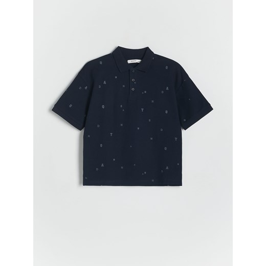 Reserved - T-shirt polo - czarny Reserved 140 (9 lat) okazja Reserved