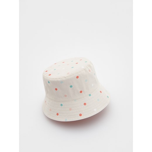 Reserved - Dwustronny kapelusz bucket hat - pastelowy róż Reserved 9-13 lat okazja Reserved