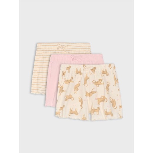 Sinsay - Szorty z ozdobną kokardką w talii 3 pack - wielobarwny ze sklepu Sinsay w kategorii Spodenki dziewczęce - zdjęcie 184600355