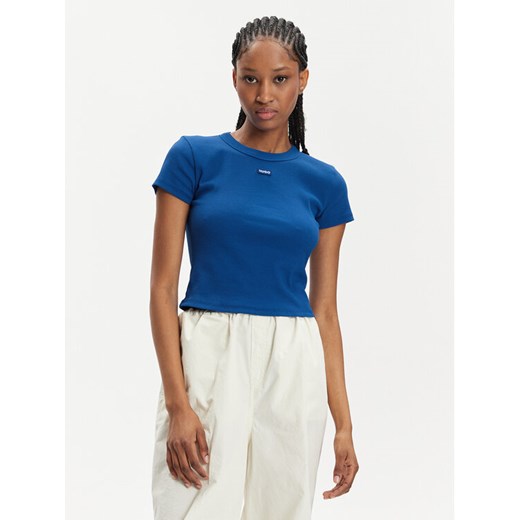 Hugo T-Shirt Baby 50510749 Niebieski Slim Fit ze sklepu MODIVO w kategorii Bluzki damskie - zdjęcie 184600615