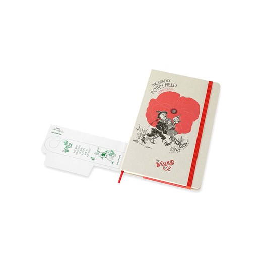 Moleskine Notatnik "Wizard of Oz" w kolorze biało-czerwonym - 13 x 21 onesize Limango Polska okazyjna cena