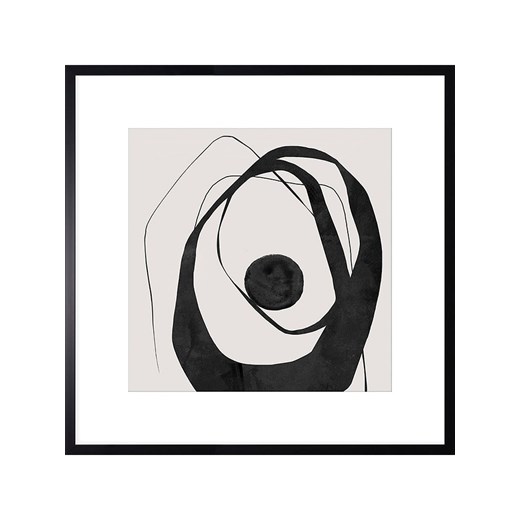 Ars Longa Druk artystyczny &quot;Black madness abstraction&quot; w ramce - 70 x 70 cm ze sklepu Limango Polska w kategorii Obrazy - zdjęcie 184601608