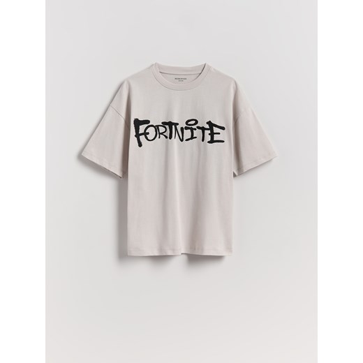 Reserved - T-shirt z nadrukiem Fortnite - jasnoszary ze sklepu Reserved w kategorii T-shirty chłopięce - zdjęcie 184602236