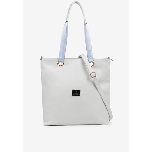 Niebieska Torebka Typu Shopperka Ozdobiona Metalicznymi Aplikacjami Gonevia ze sklepu renee.pl w kategorii Torby Shopper bag - zdjęcie 184602726