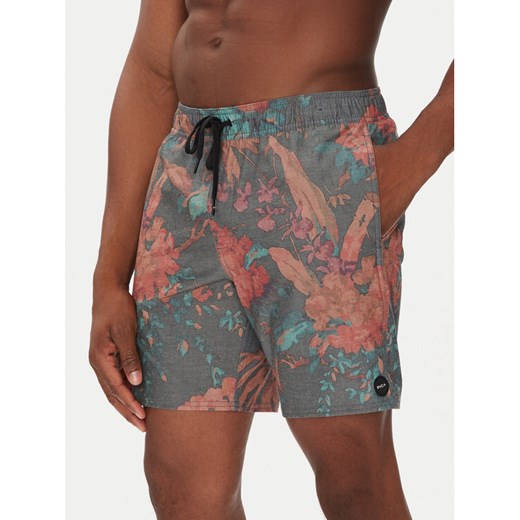 RVCA Szorty kąpielowe AVYBS00293 Zielony Regular Fit ze sklepu MODIVO w kategorii Kąpielówki - zdjęcie 184602806