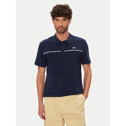 Lacoste Polo PH9863 Granatowy Regular Fit ze sklepu MODIVO w kategorii T-shirty męskie - zdjęcie 184602809