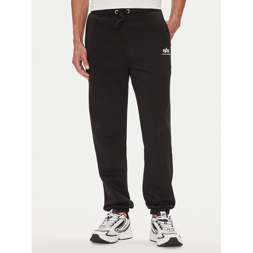 Alpha Industries Spodnie dresowe 156370 Czarny Regular Fit ze sklepu MODIVO w kategorii Spodnie męskie - zdjęcie 184602837