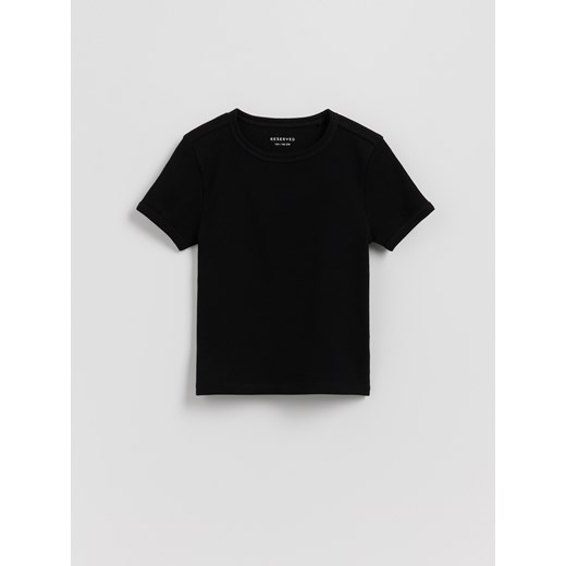 Reserved - Bawełniany t-shirt - czarny Reserved 122/128 (6-8 lat) Reserved