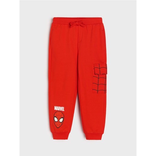 Sinsay - Spodnie dresowe Spider-Man - czerwony ze sklepu Sinsay w kategorii Spodnie chłopięce - zdjęcie 184603615