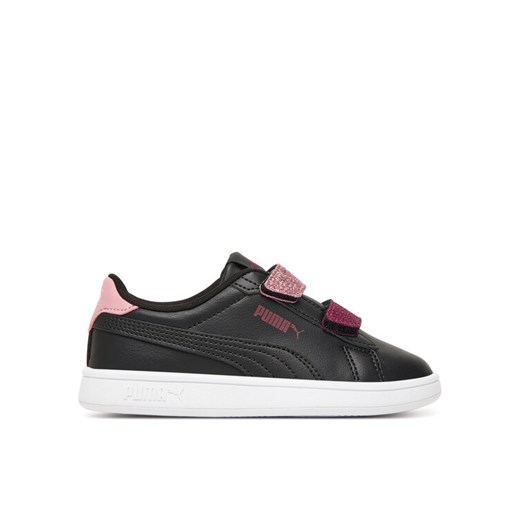 Sneakersy Puma Smash 3.0 L Glitter Velcro V Ps 395609 07 Czarny ze sklepu eobuwie.pl w kategorii Buty sportowe dziecięce - zdjęcie 184604356