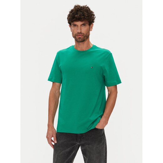 Tommy Hilfiger T-Shirt Ess Seasonal MW0MW39995 Zielony Regular Fit ze sklepu MODIVO w kategorii T-shirty męskie - zdjęcie 184605128