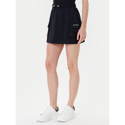 Guess Spódnica mini V5YD04 KCX42 Czarny Regular Fit ze sklepu MODIVO w kategorii Spódnice - zdjęcie 184605129