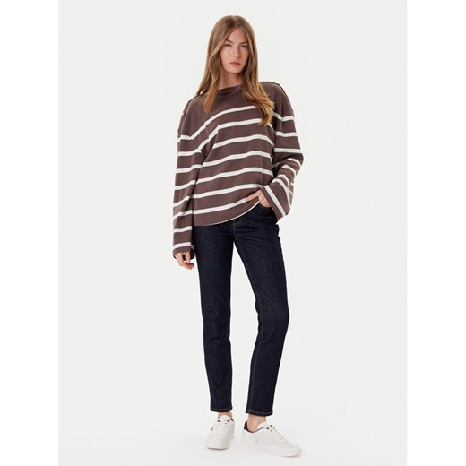 Tommy Hilfiger Bluzka Gold Button WW0WW45760 Brązowy Relaxed Fit ze sklepu MODIVO w kategorii Bluzki damskie - zdjęcie 184605159