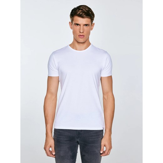 Koszulka męska bawełniana biała Basic 101 ze sklepu Big Star w kategorii T-shirty męskie - zdjęcie 184606048