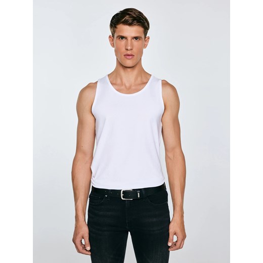 Koszulka męska bez rękawów biała Dero 101 ze sklepu Big Star w kategorii T-shirty męskie - zdjęcie 184606107