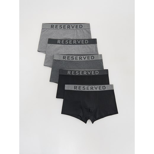 Reserved - 5 pack bokserek Classic - ciemnoszary ze sklepu Reserved w kategorii Majtki męskie - zdjęcie 184606405
