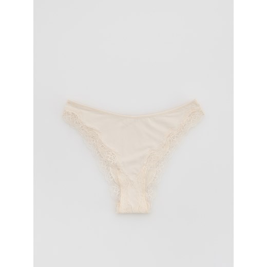 Reserved - Majtki typu bikini - złamana biel ze sklepu Reserved w kategorii Majtki damskie - zdjęcie 184607427